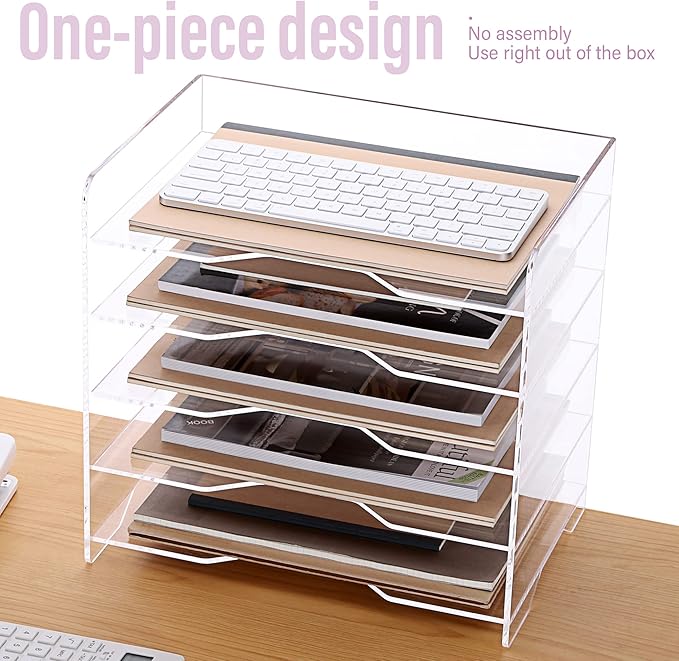 SANRUI Acrylic Paper Organizer Letter Tray - Image 5