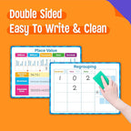 8 Packs Place Value Whiteboards, Double Sided Dry Erase Card Writable and - Image 4