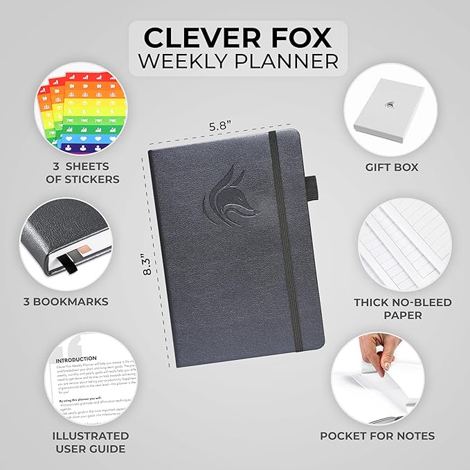 Clever Fox Planner – Undated Weekly & Monthly Planner - Image 2