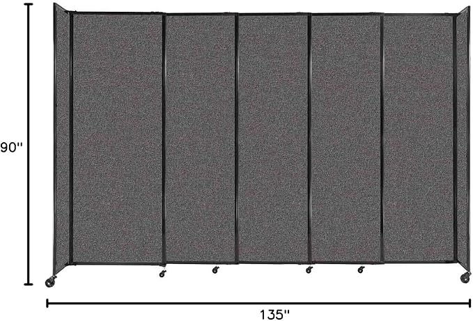 Versare Straightwall Sliding Portable Wall Partition | Freestanding Office - Image 7