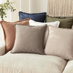 Foindtower Set of 2 Decorative Linen Fringe Throw Pillow Covers Boho Farmhouse - Image 7