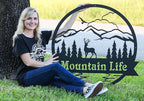 RealSteel Personalized Outdoor Metal Sign, Customize the Great Outdoor Deer & - Image 5
