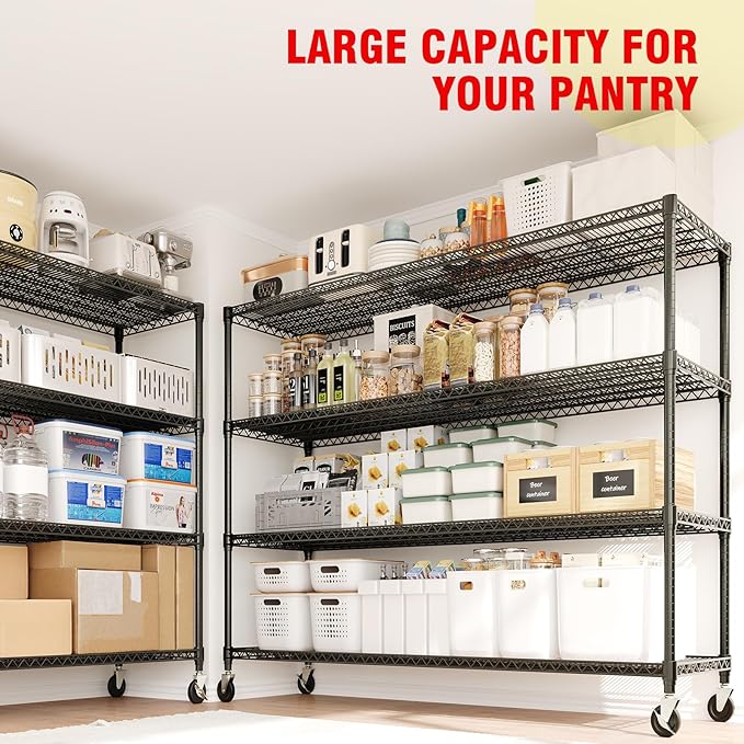 MilleLoom 4 Tier Industrial Storage Shelving Unit 2640LBS Capacity, Heavy Duty - Image 7