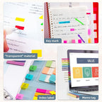 Golcellia Sticky Book Index Tabs, Page Tabs Markers, Sticky Notes Tabs 1272 - Image 7