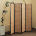 Furnnylane 4 Panel Bamboo Room Divider and Folding Panel Screen, Bamboo Panel by Furnnylane