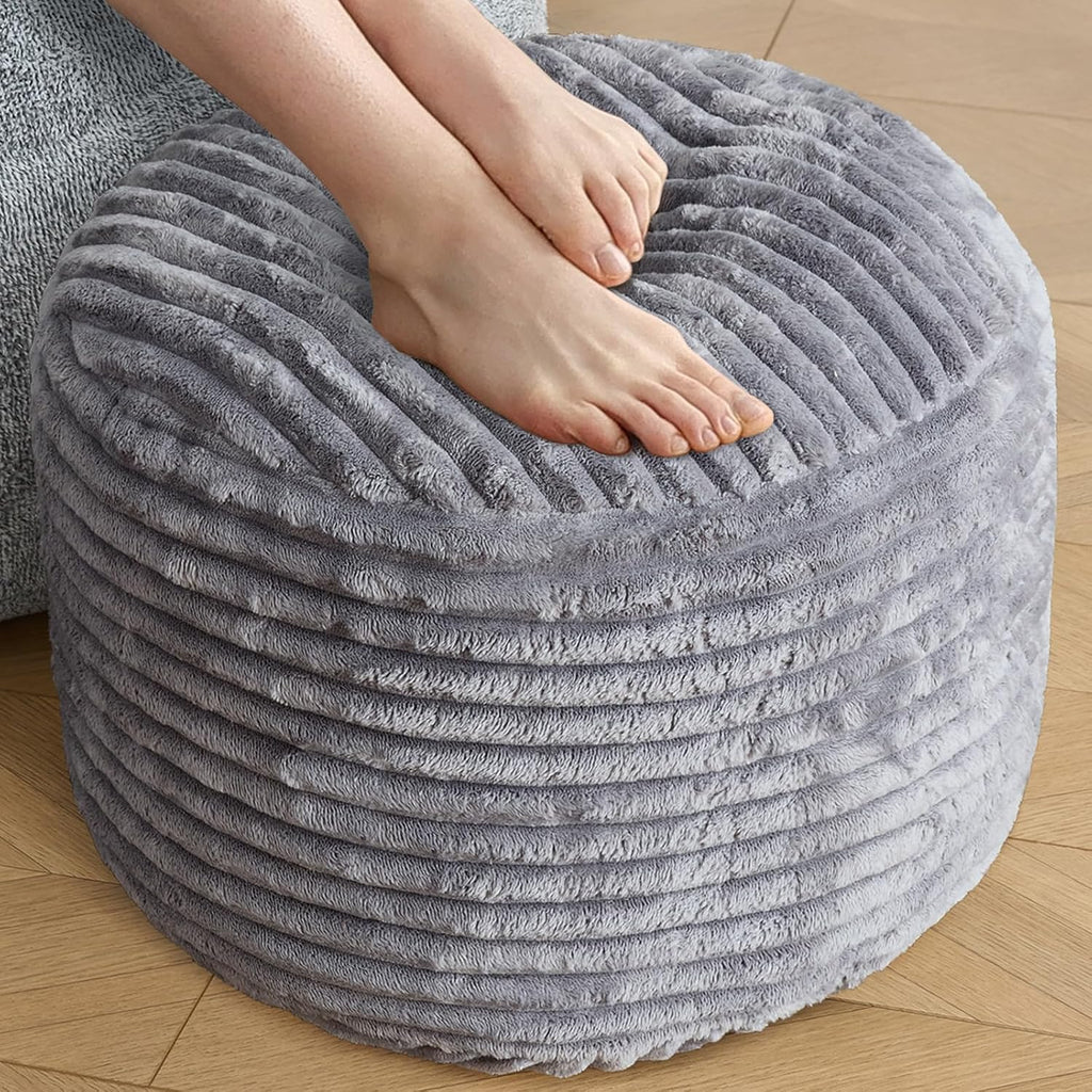 shouren stuffed round ottoman,pouf ottoman foot rest,20 x, main product view