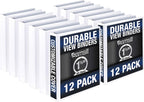 Samsill Durable 1.5 Inch Binder, Made in The USA, Round Ring Customizable Clear