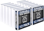 Samsill Durable 1.5 Inch Binder, Made in The USA, Round Ring Customizable Clear by Samsill