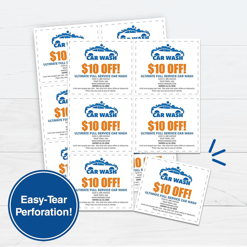 printworks professional perforated paper for tickets, coupons, certificates on a desk or shelf