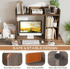 Tangkula Desktop Bookshelf, Countertop Storage Hutch - Image 7