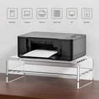egchi clear acrylic monitor stand riser 2 tier showing dimensions