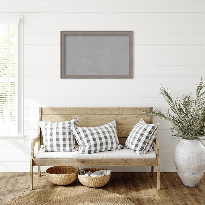 Amanti Art Grey Framed Magnetic Board 23x35 Large Vision Board - Image 4
