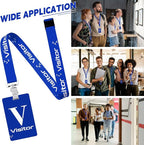 PerKoop 25 Pack Visitor Badge Lanyards Volunteer Badge Holder - Image 2