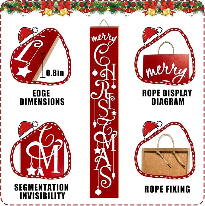 ARTUFAN Merry Christmas Red - Image 3