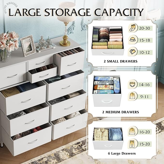 WLIVE White Dresser for Bedroom - Image 5