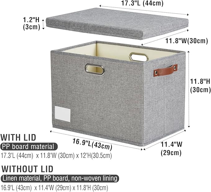 Roobyl 17" Large Collapsible Storage Bins - Image 3