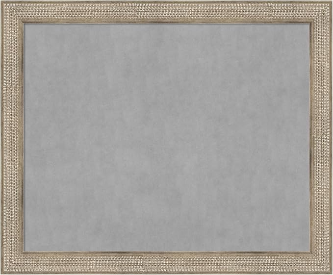 Amanti Art Silver Framed Magnetic Board 38x46 X-Large Vision Board by AmantiArt