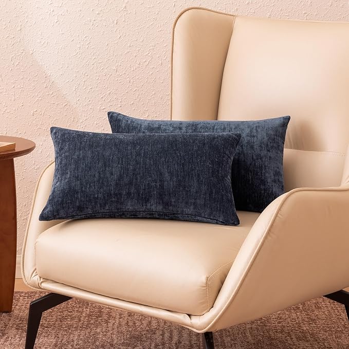 Amazon Basics Chenille Throw Pillow Covers, Home Decor Lumbar Cushion Cover - Image 2