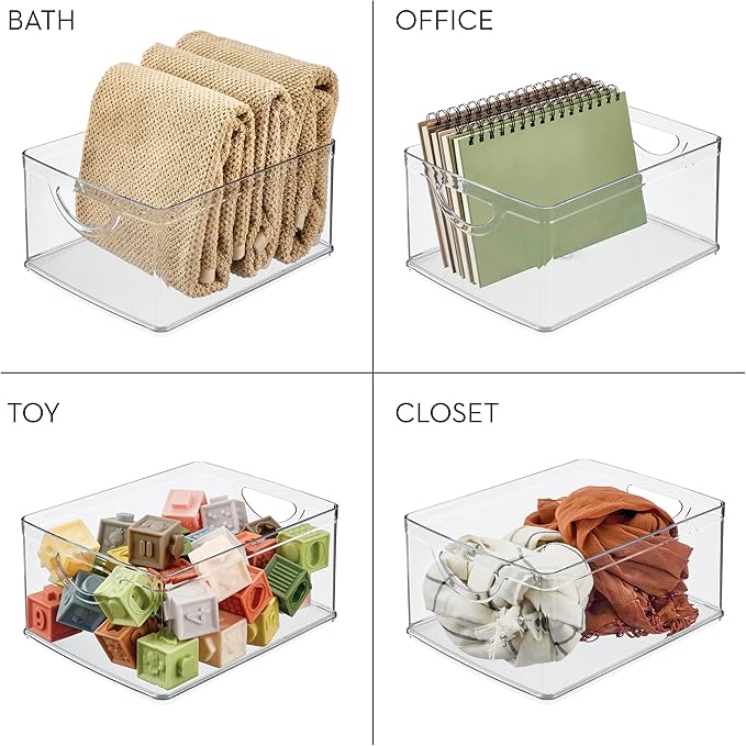 iDesign Plastic Stackable Kitchen Cabinet Storage Bin - Image 7