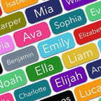 Personalized Labels Small Custom Name Stickers by BunnyBadges