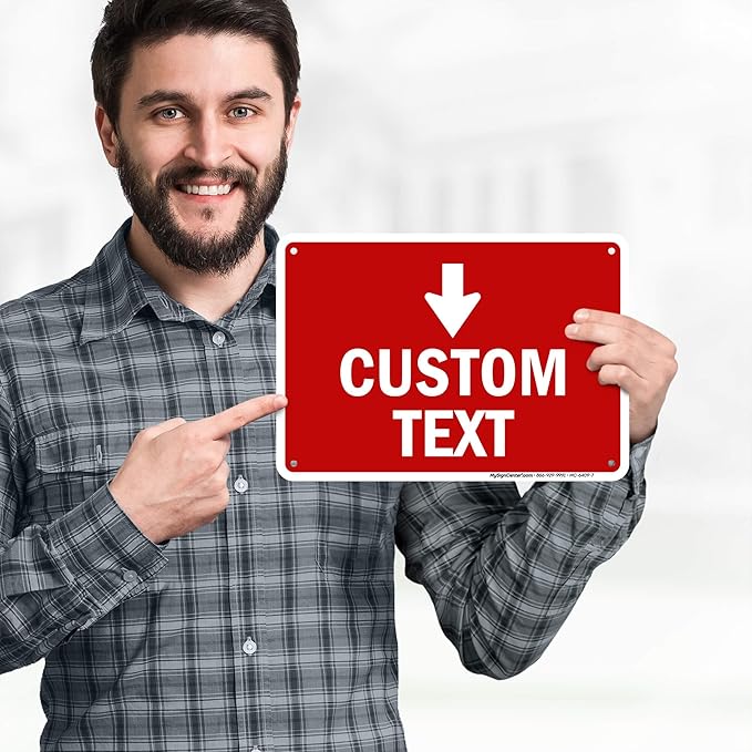 Custom Arrow, Custom Directional Sign, Down Arrow, 7x10 Inches, Rust Free .040 - Image 2