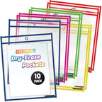 Teacher Created Resources Colorful Dry-Erase Pockets - 10 Pack (TCR77522)