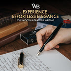 Wordsworth & Black Fountain Pen Set, Medium Nib, Includes 24 Ink Cartridges and - Image 2