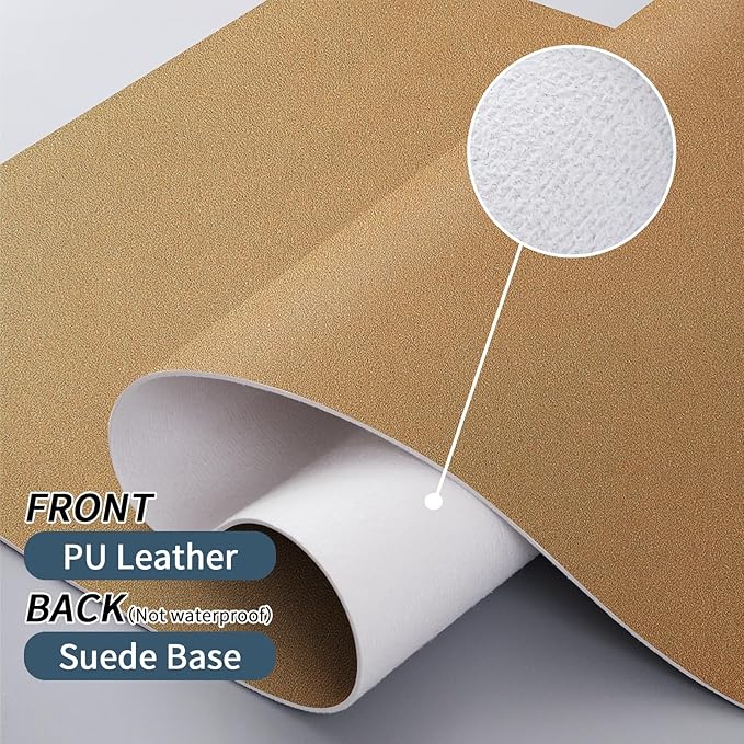 Bloss Gold Desk Mat, PU Large Mouse Pad - Image 4