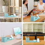SUPEASY Pen Holder for Desk, 6 Piece Mesh Desk Organizer set for Office - Image 7