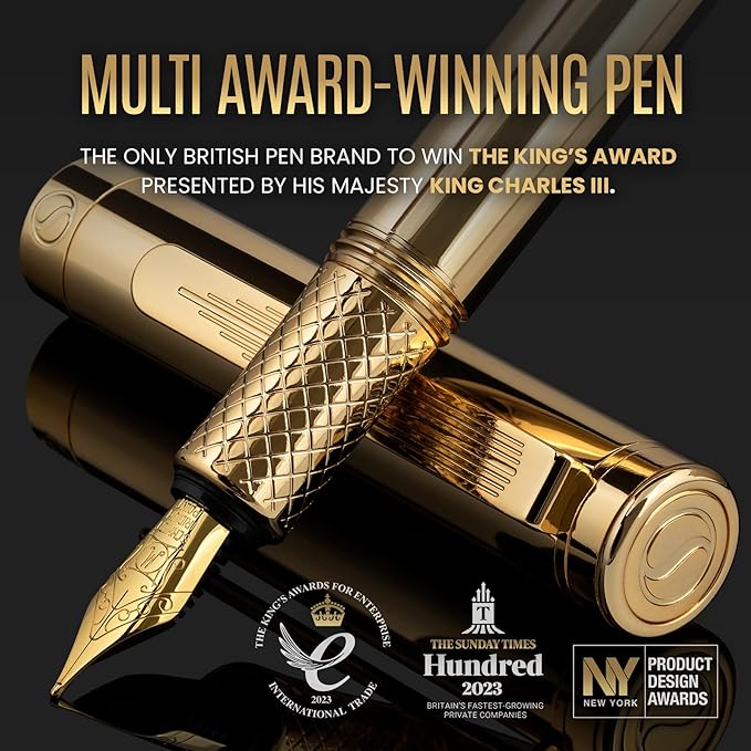 Scriveiner Gold Luxury Fountain Pen - Image 2