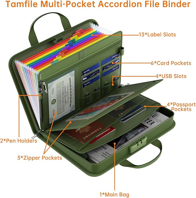 5200℉ Fireproof Accordion File Organizer - Image 4