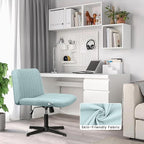 PUKAMI Criss Cross Chair, Armless Cross Legged Office Desk Chair No Wheels - Image 7