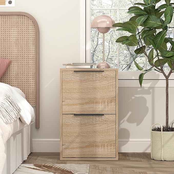 FATIGOS Wood File Cabinet 2 Drawer Filing Cabinets - Image 7
