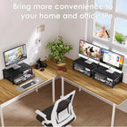 opnice computer monitor stand riser, desk organizer with, package contents