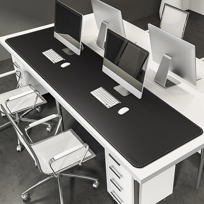 CENNBIE Leather Desk Mat Protector, XXL 74.8" x 23.6" Extra Large Leather - Image 5