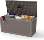 Yardgrace 320 Gallon Outdoor Storage Box Waterproof, Resin Deck Boxes by Unknown