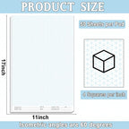 2 Pack 100 Sheets 11" x 17" Isometric Graph Paper Pad Landscape - Image 2