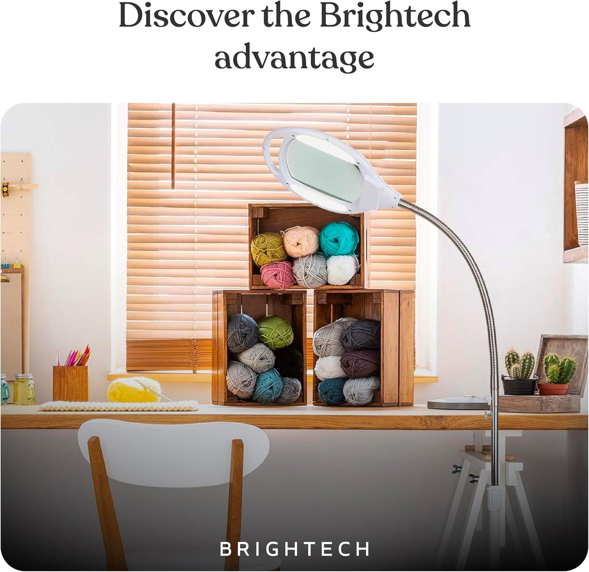 Brightech LightView Pro Magnifying Glass with Light and Stand, Magnifying Flo...