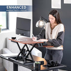VIVO 26 inch Desk Converter, K Series, Height Adjustable Sit to Stand Riser - Image 4