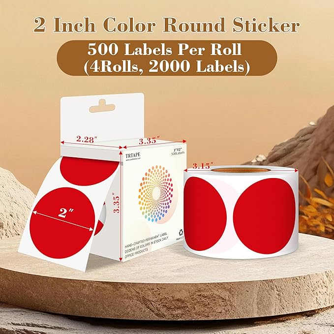 2 Inch Color Coding Round Labels - Image 2