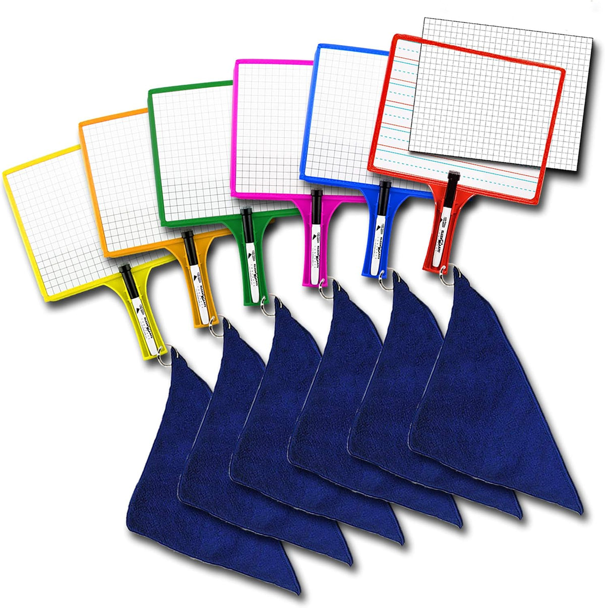 (36) KleenSlate 2-Sided Customizable Whiteboard w/Clear Dry Erase Sleeve for ...