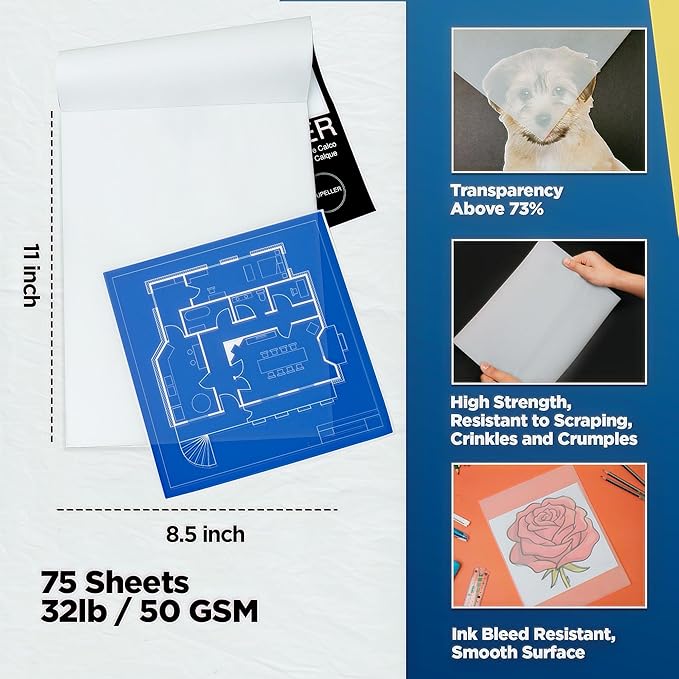 LOUPELLER 8.5” X 11” TRACING Paper - Image 2