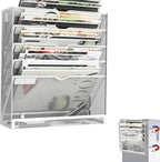 KZWKRG 6 Tier Magnetic File Holder, Large Capacity Mesh Hanging Wall Organizer by Unknown