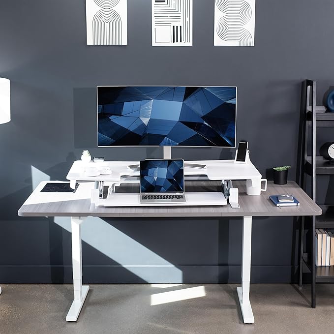 VIVO 48 inch Height Adjustable Large Stand Up Desk Converter, V Series - Image 7
