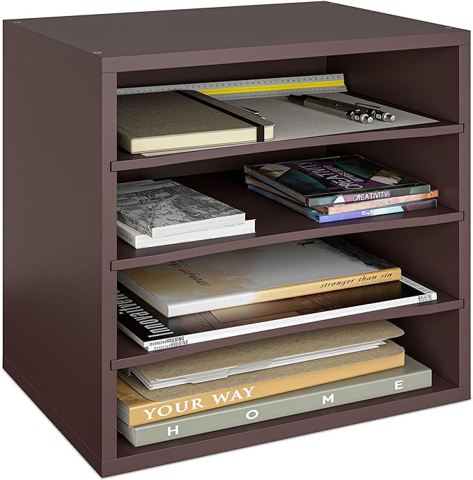 Ballucci 4-Tier Paper Organizer, Desk File Organizer, Stackable Letter Tray by Ballucci
