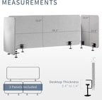 VIVO Clamp-on Privacy Panels 60 x 24 inch, 24 x 24 inch, Sound Absorbing - Image 3