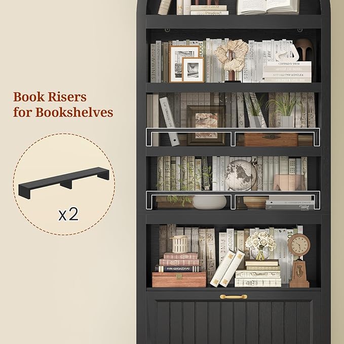 81" Tall Arched Cabinets, Bookcase - Image 6