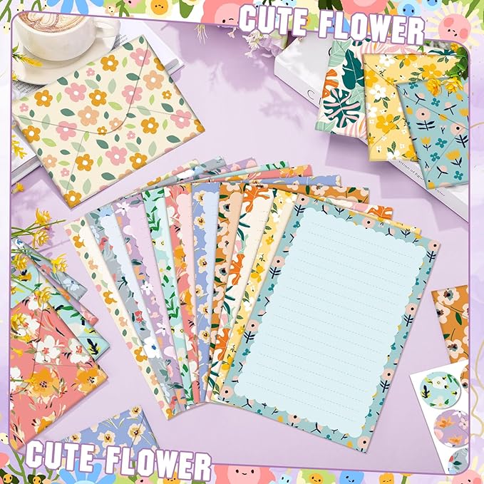 TaoBary 160 Pcs Stationery Paper Set 50 Double Sided Stationery Papers - Image 3