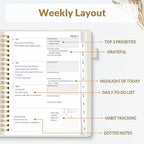 SUNEE 2026 Planner 8.5" x 11" – Dated Productivity Planner - Image 2