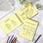 Engrowtic 2 Pack Graph Paper Spiral Notepad A5 Top Wirebound Notepad Grid - Image 3